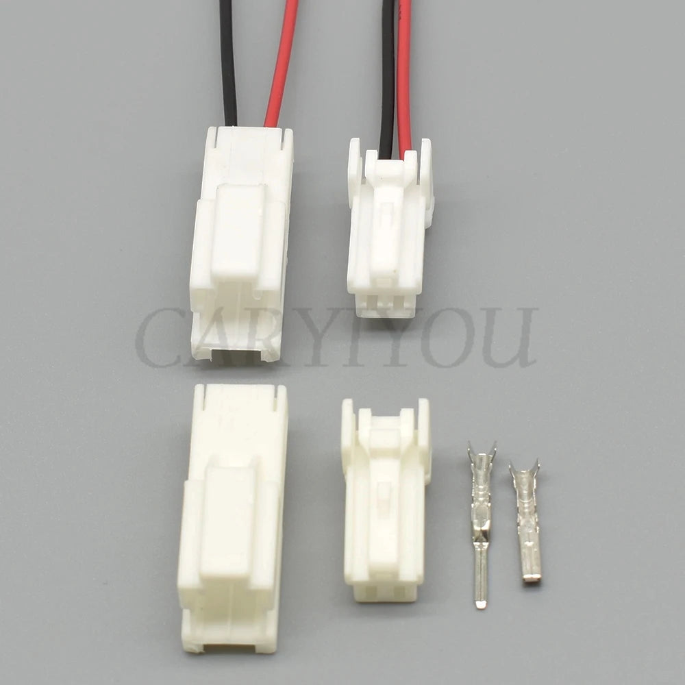 durable 2 pin electrical connector plug for automotive lighting harness wiring