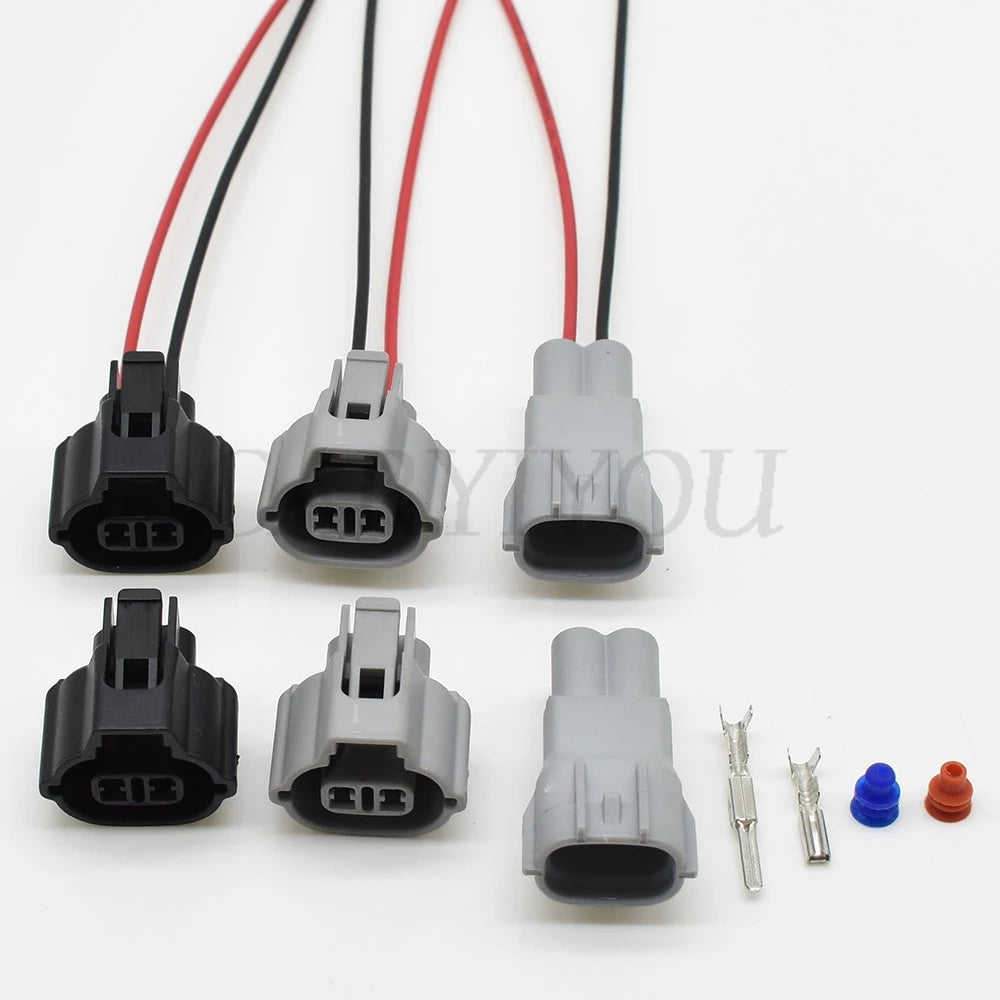 durable 2 pin automotive connector for sensor wiring harness male female housing