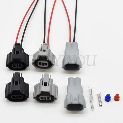 durable 2 pin automotive connector for sensor wiring harness male female housing