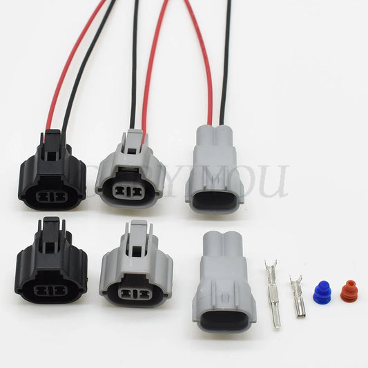 durable 2 pin automotive connector for sensor wiring harness male female housing