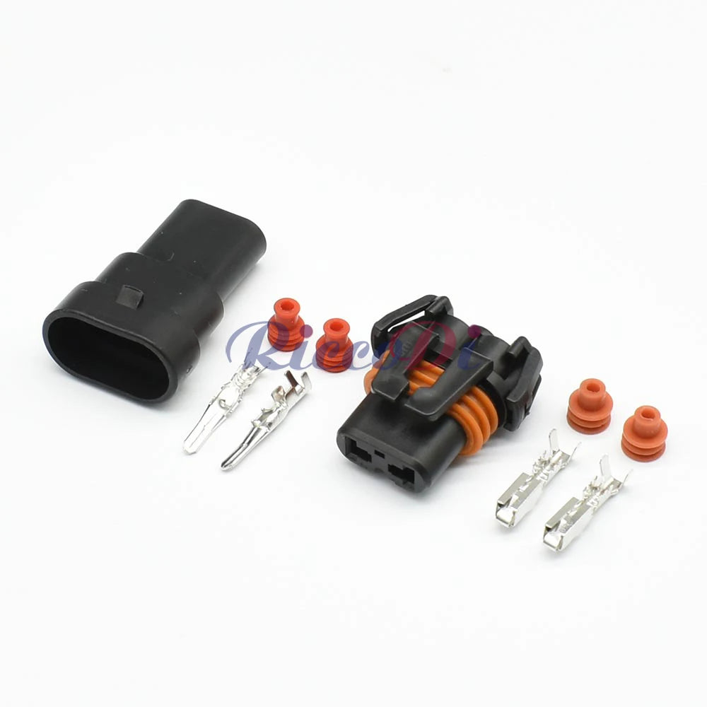 durable 2 pin automotive plug designed for HID cable and vehicle electrical connections