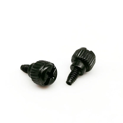 Black and Silver Carbon Steel Phillips Head 6#-32×5/6mm PC Case Hand-Tighten Thumbscrew Thumb Bolt Black Keszoox