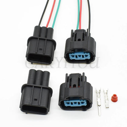 Locking mechanism of 3-pin automotive connector ensures secure connection for vehicle speed sensor