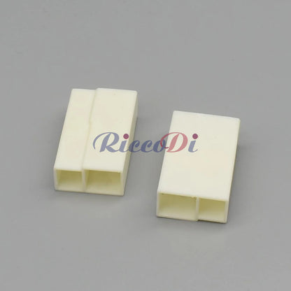 Close-up of terminals on DJ7022A 6.3MM automotive connector plug for secure electrical connections