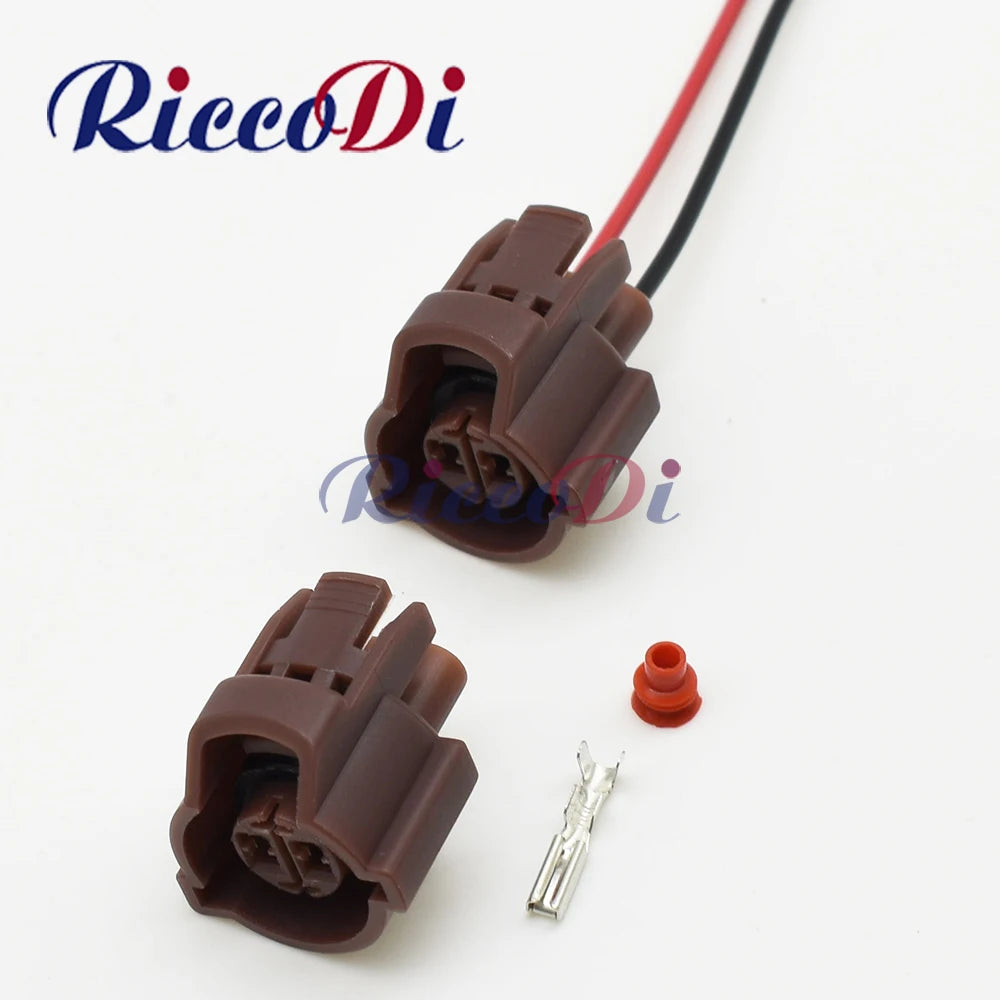Overview of DJ70248Y-2 automotive waterproof connector plug with terminals and rubber seals for secure car wiring