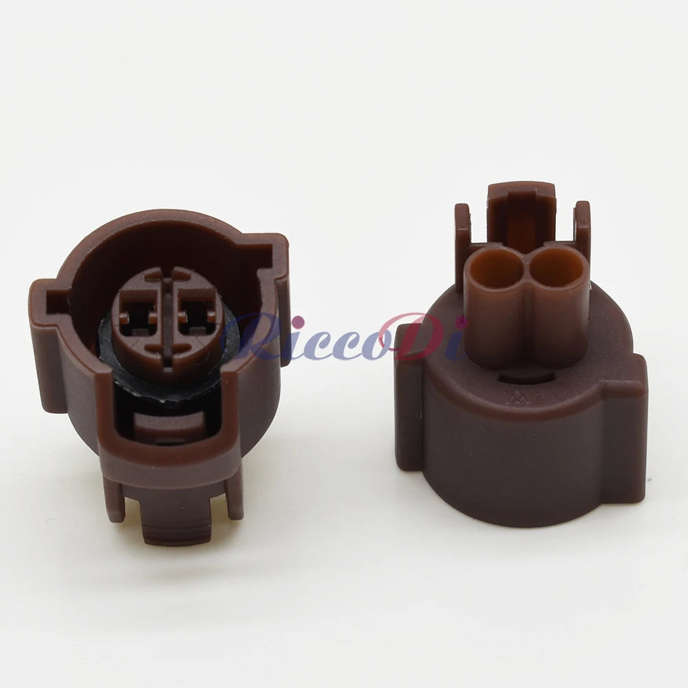 Close-up view of terminals on DJ70248Y-2 automotive connector plug for reliable electrical connections