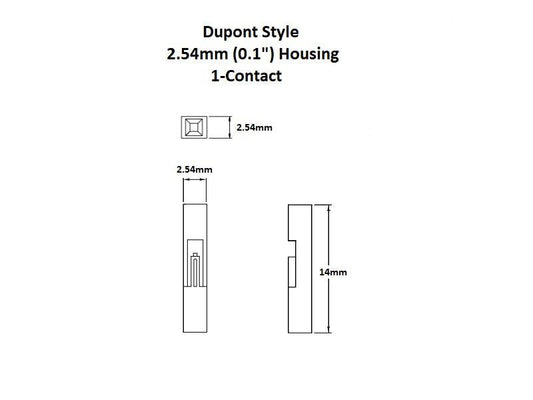 Dupont 2.54mm Connector Housing 1-Pin (100-Pack)