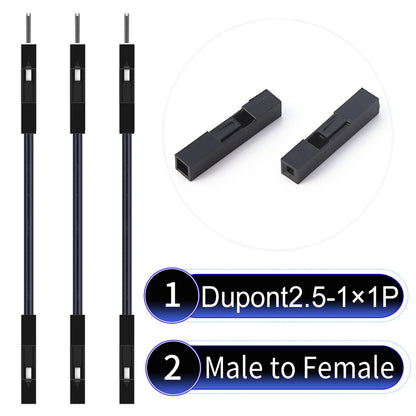 Dupont_2.54mm_1Pin_Black_Female_to_Male_Wire