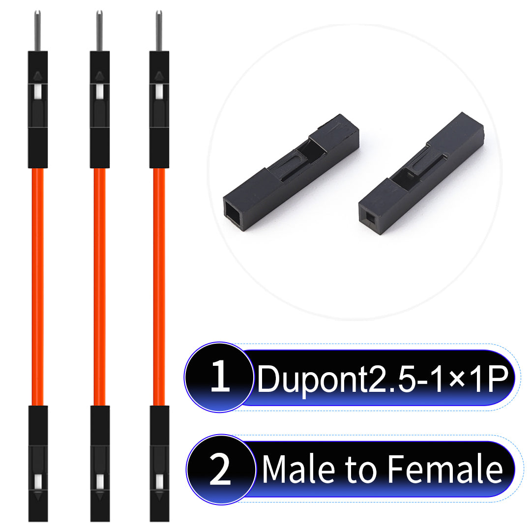Dupont_2.54mm_1Pin_Orange_Female_to_Male_Wire