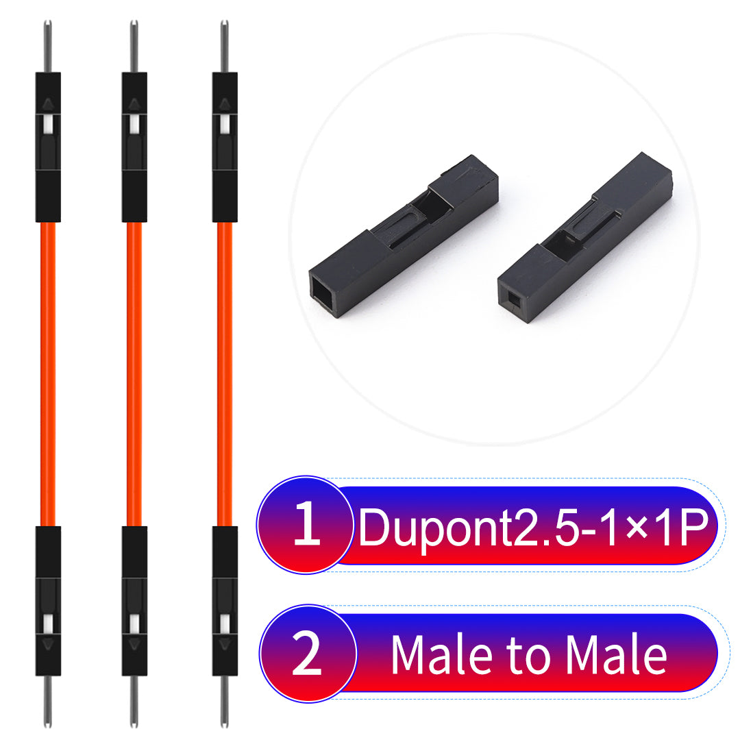 Dupont_2.54mm_1Pin_Orange_Male_to_Male_Wire