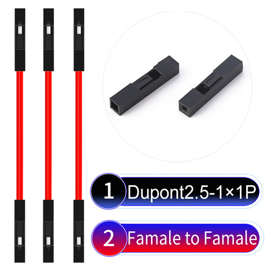 Dupont_2.54mm_1Pin_Red_Female_to_Female_Wire