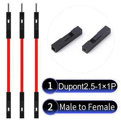 Dupont_2.54mm_1Pin_Red_Female_to_Male_Wire
