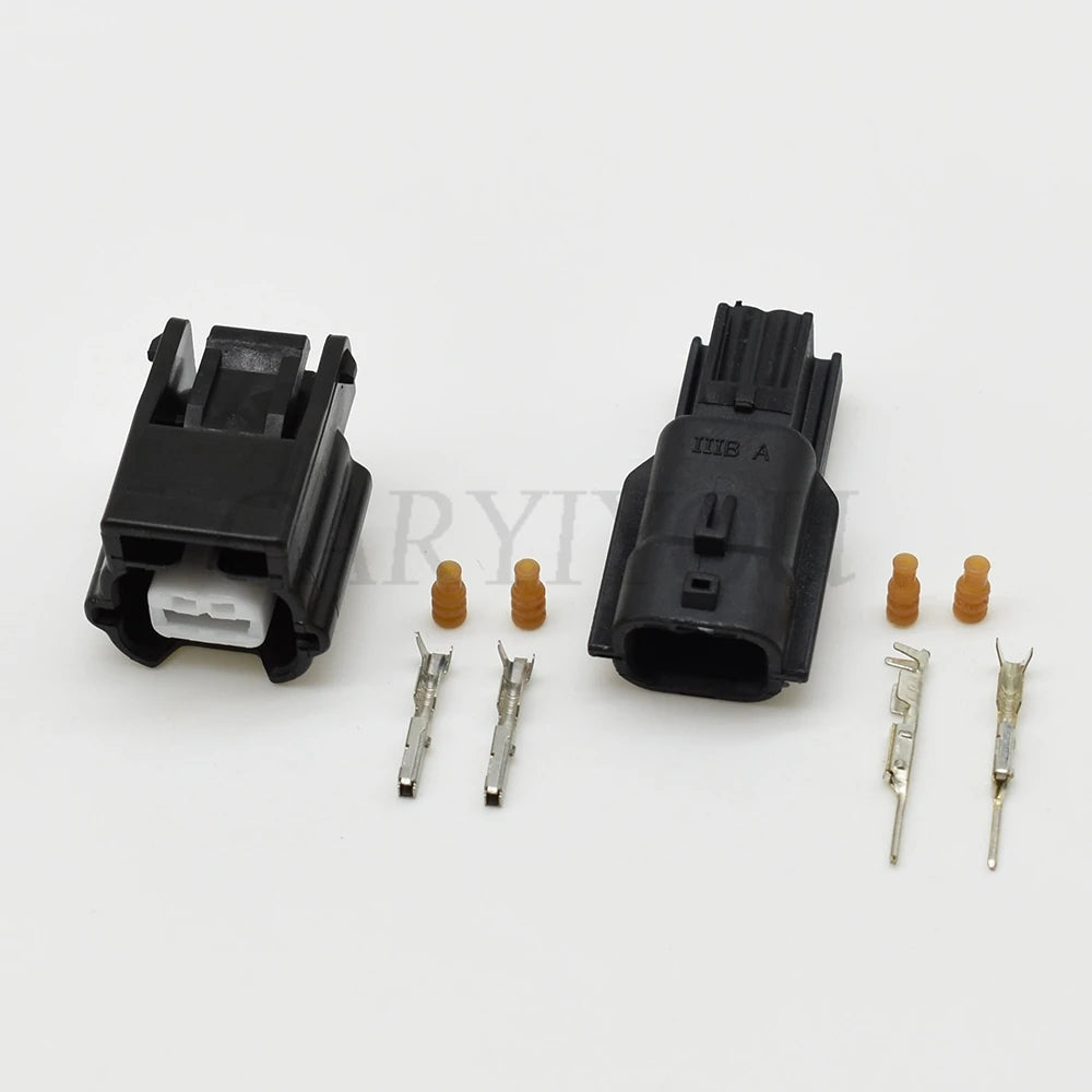durable 2 pin automotive connector interface for secure wiring in vehicle systems