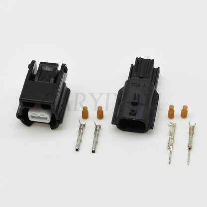 durable 2 pin automotive connector interface for secure wiring in vehicle systems