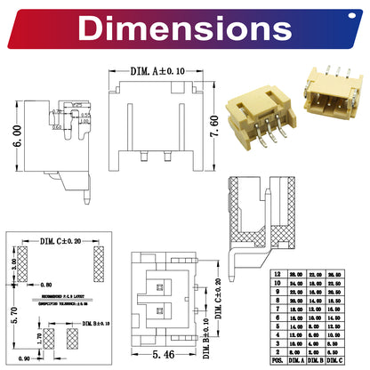 Durable_JST_PH2.0_Pitch_SMT_Header_Connector_Kit