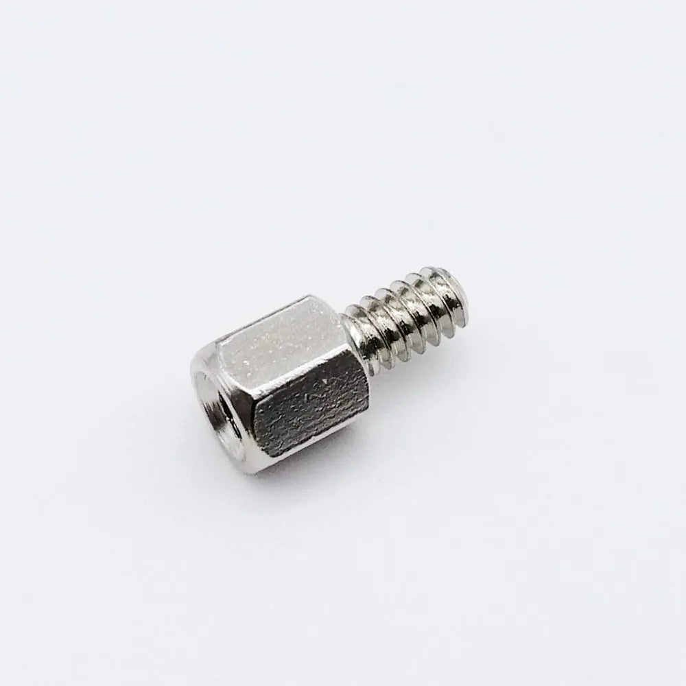#4-40 Male-Female Hex Standoff Spacer Jackscrew Brass Copper Nickel-Plated for PCB Motherboard VGA DVI COM 5mm+L Keszoox