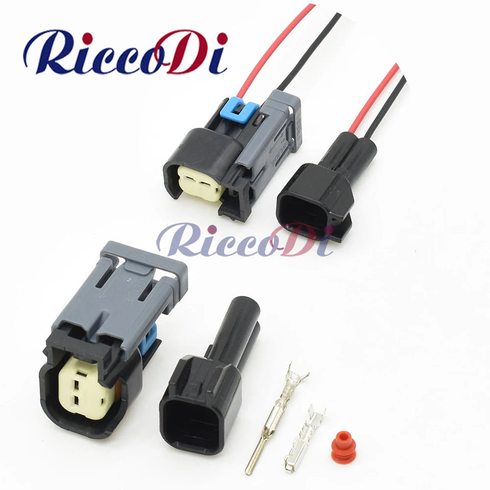 2 pin female automotive connector for EFI engine injector wiring in Buick EV6