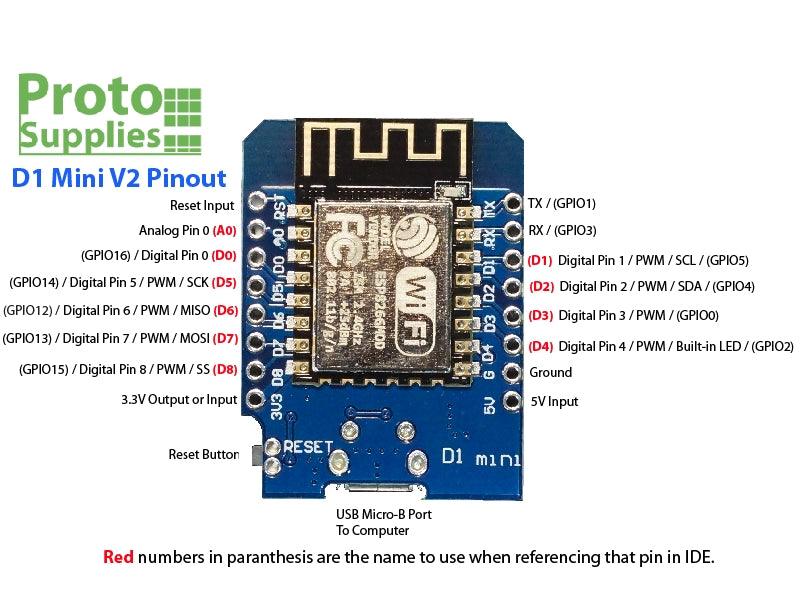 ESP8266 D1 Mini V2 ESP-12F WiFi Module