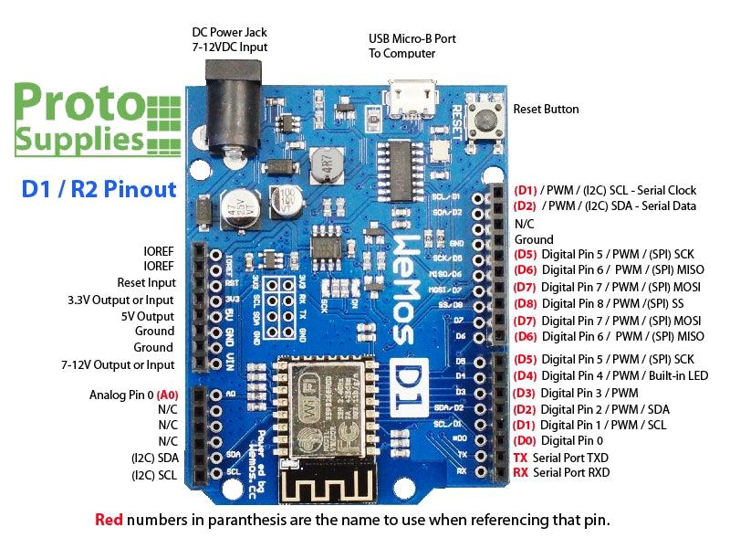 ESP8266 D1 R2 WiFi Processor with Uno Footprint