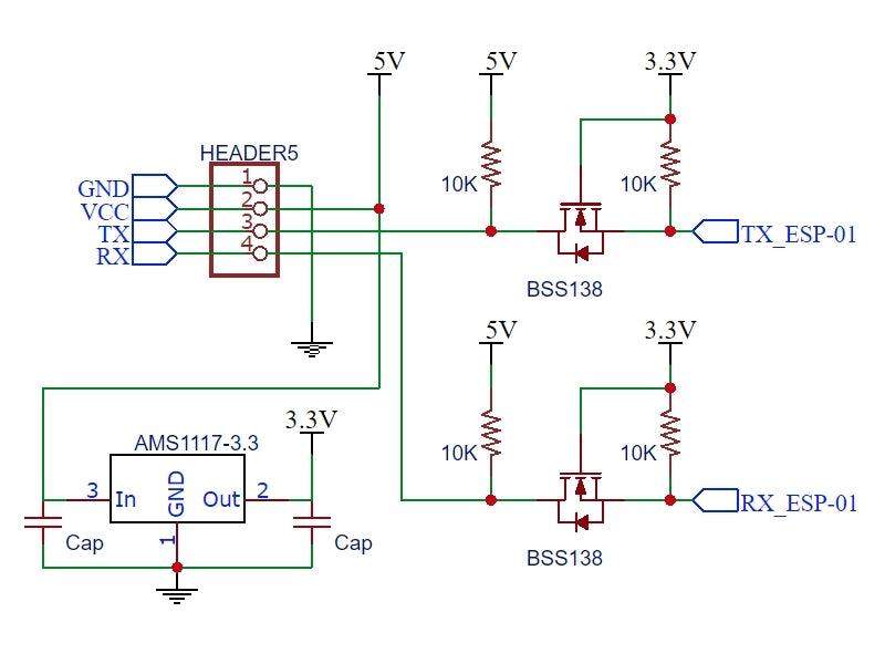 ESP8266 ESP-01 Adapter with Voltage Regulator