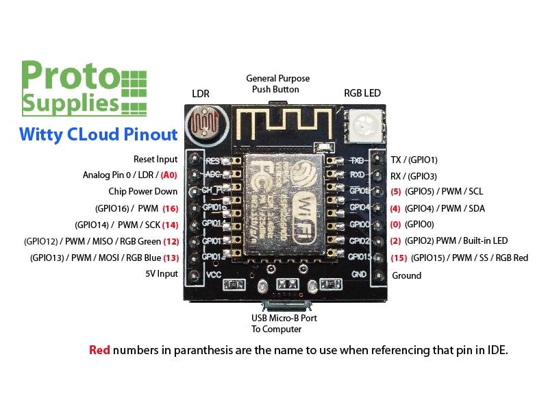 ESP8266 Witty Cloud ESP-12F WiFi Module