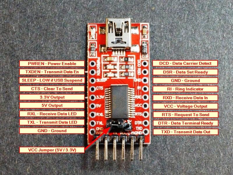 FT232RL USB to TTL Serial Interface Adapter