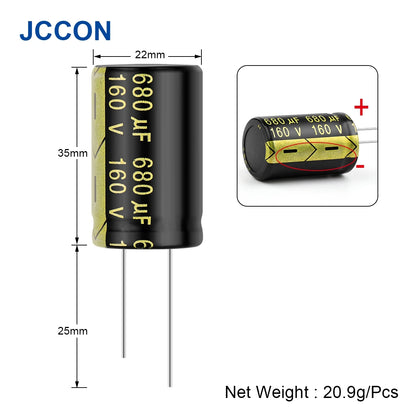 Aluminum Electrolytic Capacitor 160V 680uF High Frequency Low ESR Low Resistance