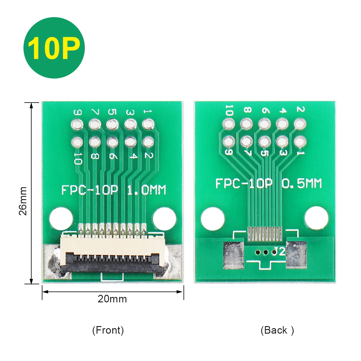FPC Adapter Plate 6–40Pin to 2.54mm Straight Plug for 1.0mm Cable PCB