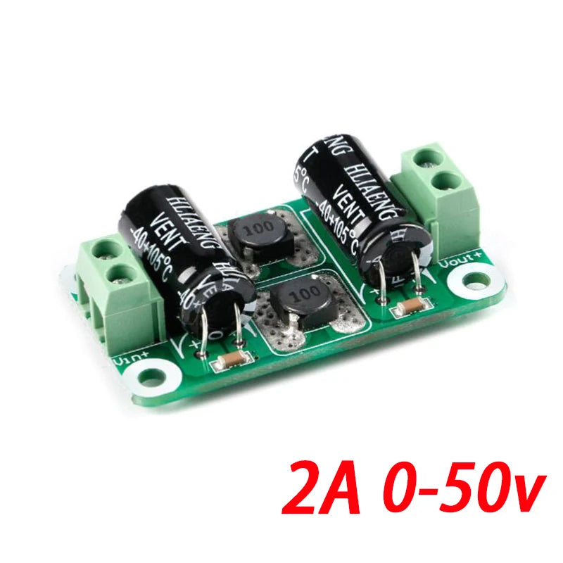 DC Adjustable Power Filter Board 0–50V Class D Amplifier EMI Interference Suppression Module