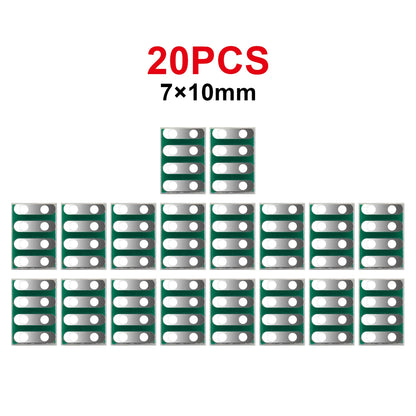 Double-Sided PCB Pitch Adapter Converter Board Set DIY 6x11, 6x10, 7x10, 8x10, 8x12, 6.5x8.7mm