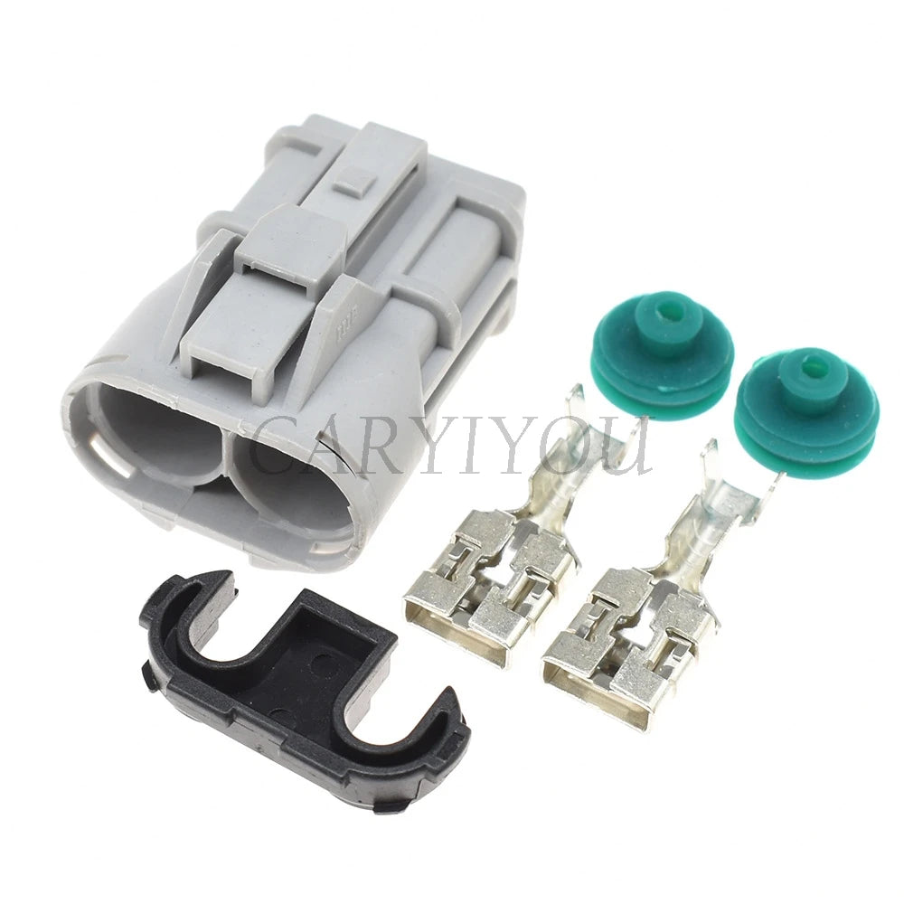 2 Pin 9.5mm Automotive Waterproof Wire Harness Plug Grey Male Female Connector Compatible with 7222-4220-40 and 7123-4220-40