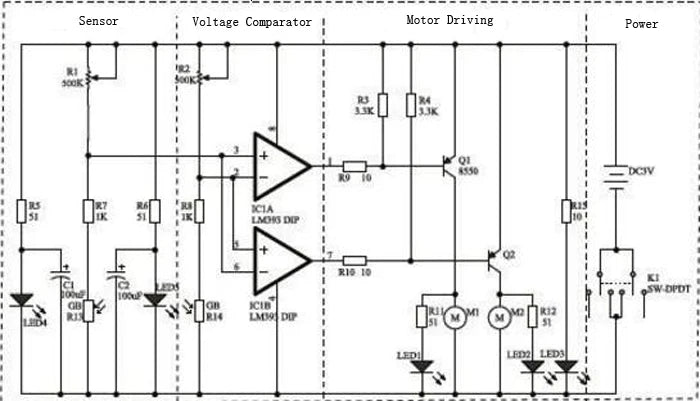 D2-1 Smart Car DIY Kit – Intelligent Line Tracking TT Motor Patrol Robot Electronics