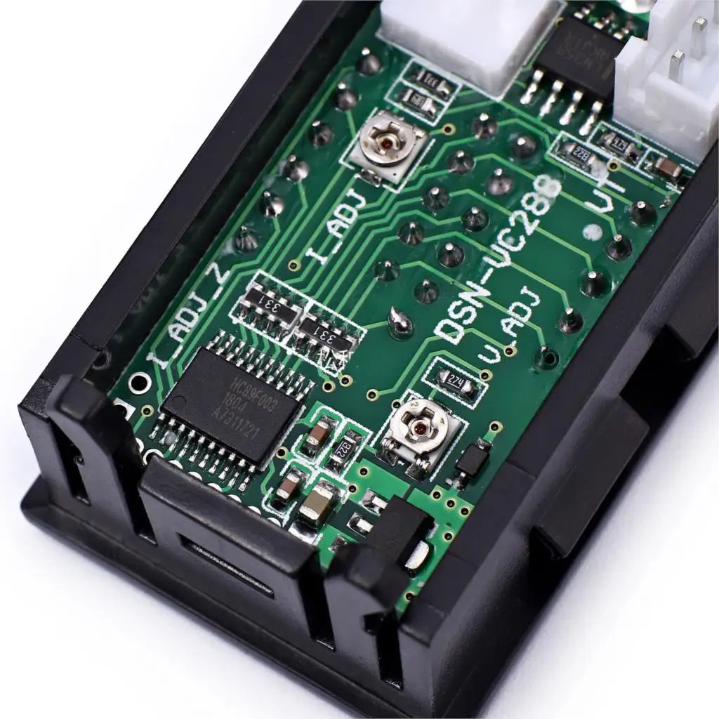 0.28" LED DC Digital Voltmeter Ammeter 2-in-1 12V/24V Panel Volt Amp Gauge Dual Display