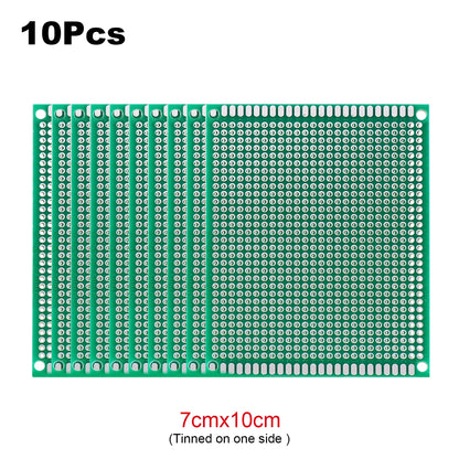 PCB Stripboard Prototype Board Single-Side Universal Prototyping 2x8, 3x7, 4x6, 5x7, 6x8, 7x9, 8x12, 9x10 Soldering