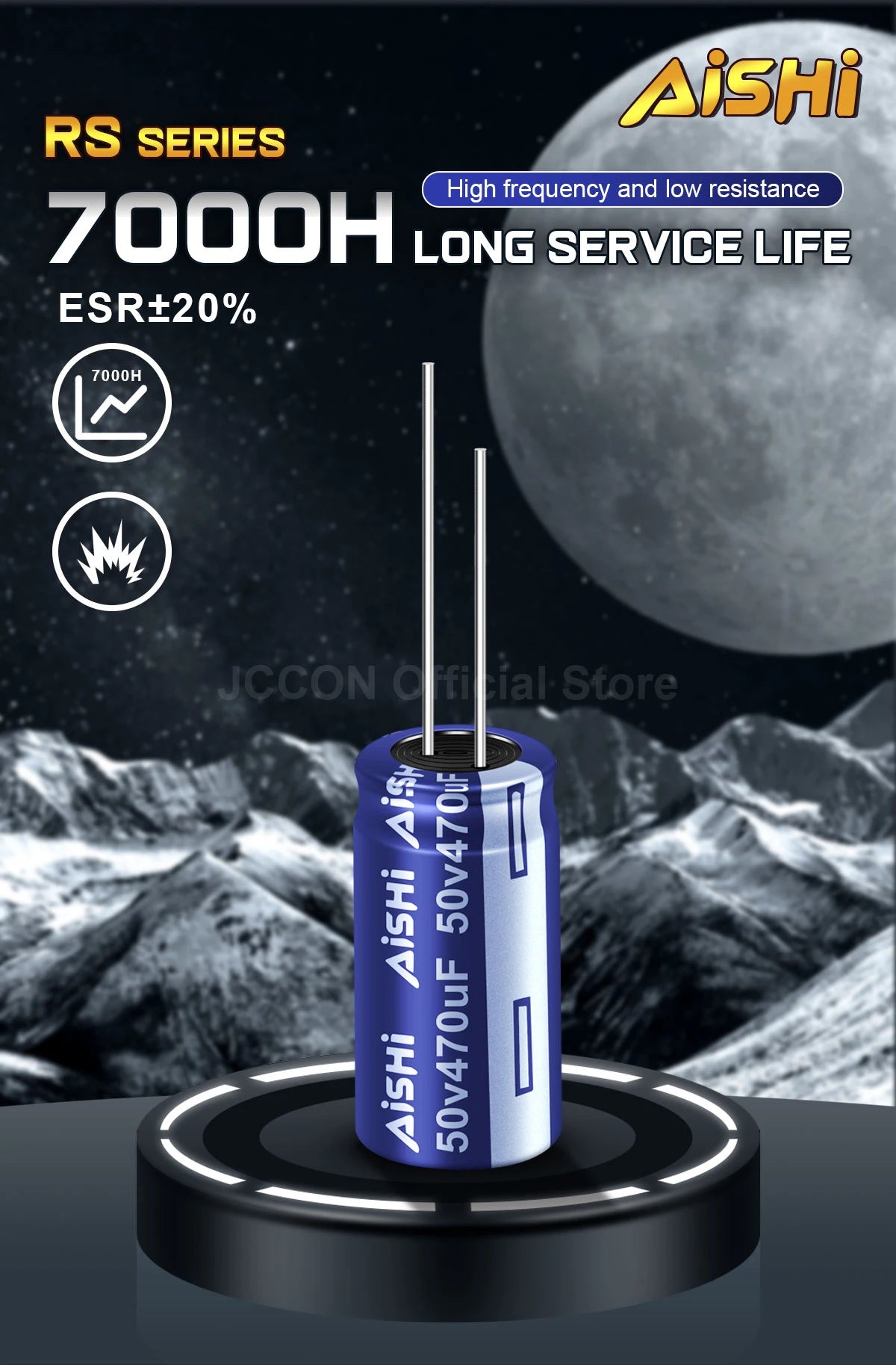 Aluminum Electrolytic Capacitor High Frequency Low ESR 16V–50V Long Service Life 7000 Hours