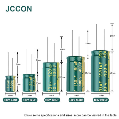 Aluminum Electrolytic Capacitor 400V 2.2uF–100uF High Frequency Low ESR