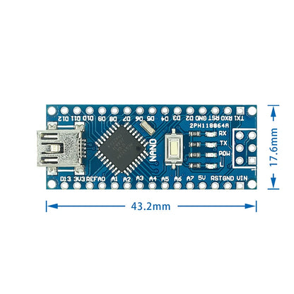 ATmega328P Nano V3.0 Development Board with CH340G USB 5V 16MHz Microcontroller for Arduino Projects