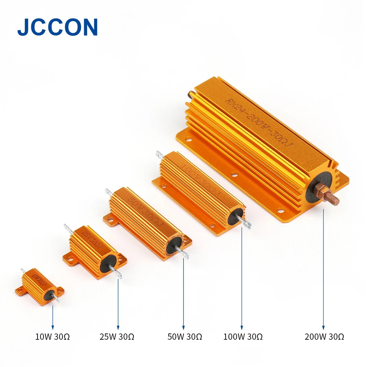 10W–25W Aluminum Wirewound Resistor RX24 0.1Ω–150Ω Metal Shell Power Resistor