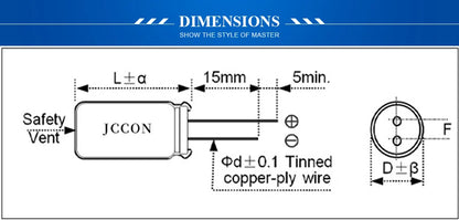 Aluminum Electrolytic Capacitor 400V 2.2uF–100uF High Frequency Low ESR