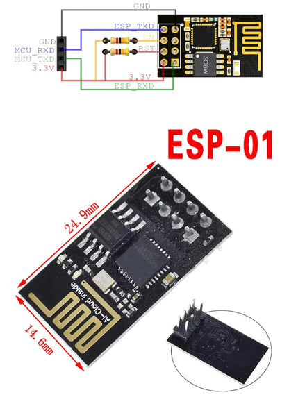 ESP8266 / ESP32 Serial WiFi Wireless Module Transceiver for Arduino and IoT Projects