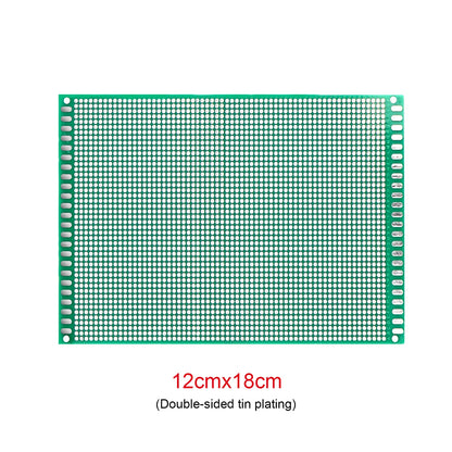 Double-Sided PCB Prototype Board Set Universal DIY Printed Circuit 10x10, 10x15, 10x22, 12x18, 13x25, 15x20, 18x30, 20x30cm Protoboard