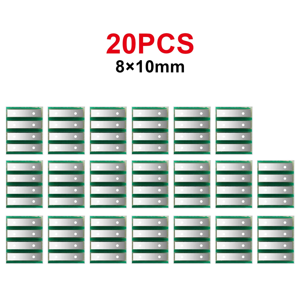 Double-Sided PCB Pitch Adapter Converter Board Set DIY 6x11, 6x10, 7x10, 8x10, 8x12, 6.5x8.7mm