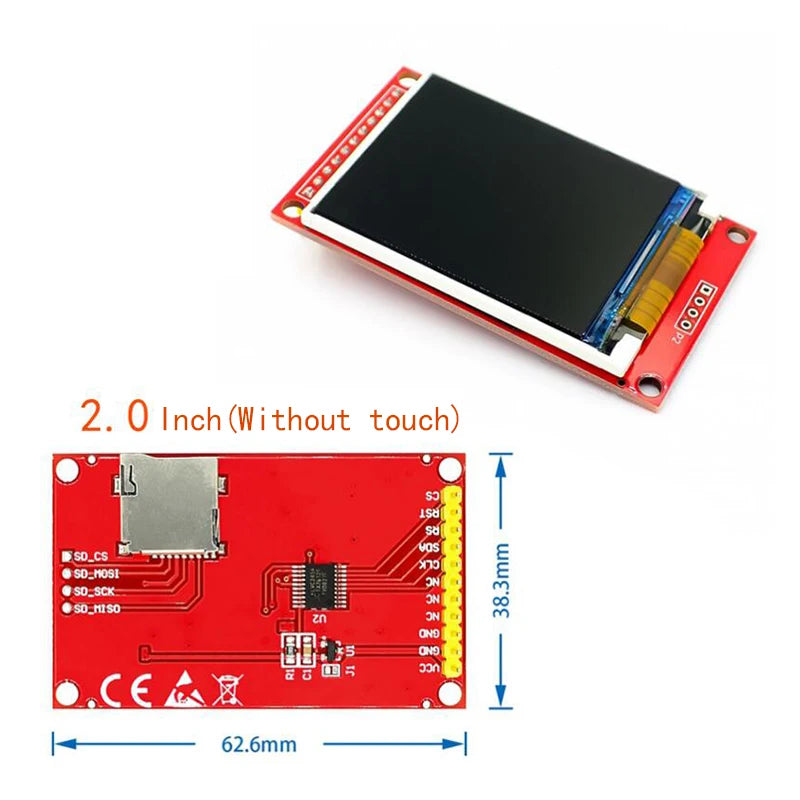 TFT Color LCD Display Module 1.44–2.8 Inch SPI Interface ST7735 ILI9225 ILI9341