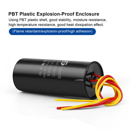 CBB60 Dual Start Capacitor 6µF+4µF for Washing Machine Motors