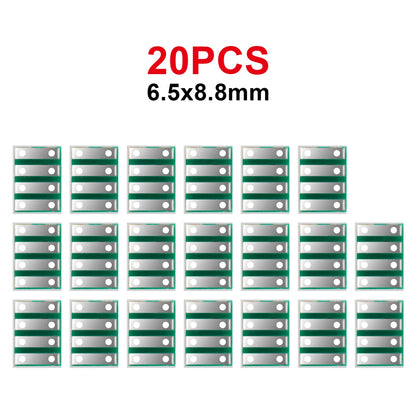 Double-Sided PCB Pitch Adapter Converter Board Set DIY 6x11, 6x10, 7x10, 8x10, 8x12, 6.5x8.7mm