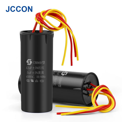 CBB60 Dual Start Capacitor 6µF+4µF for Washing Machine Motors