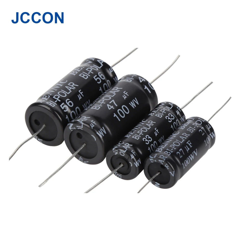 100V Horizontal Non-Polar Electrolytic Capacitor for Audiophile Audio & Car Speakers