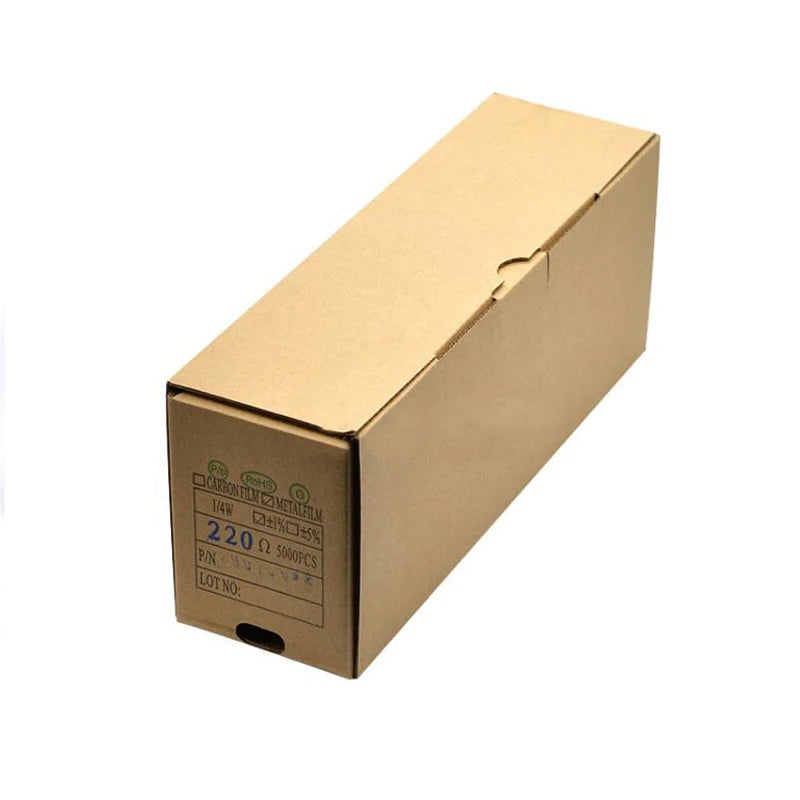 50pcs 1/4W Metal Film Resistors 1% Tolerance 1Ω–22MΩ Precision Resistors for Electronics