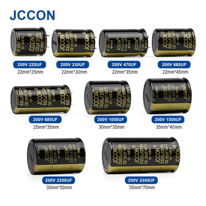 Audio Electrolytic Capacitor 200V 220UF-3300UF High Frequency Low ESR for HiFi Amplifier