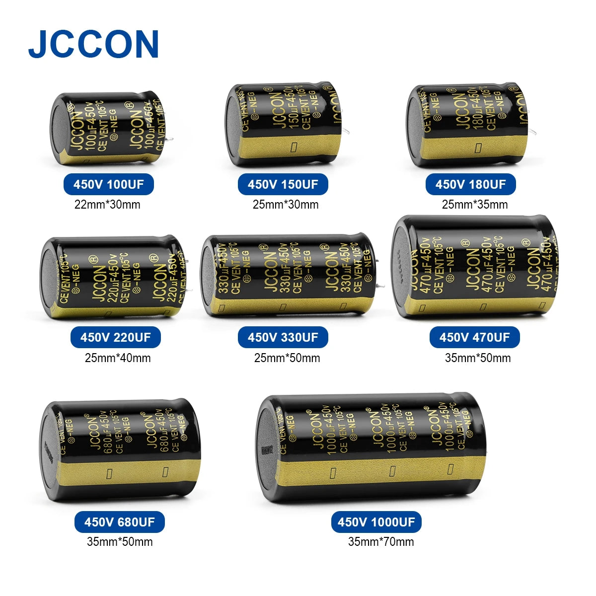 Audio Electrolytic Capacitor 160V 1500UF 2200UF High Frequency Low ESR for HiFi Amplifier Speaker